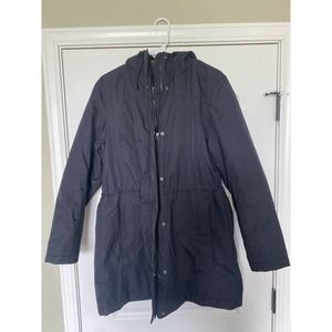 LL Bean Women's Winter Warmer Jacket Large Petite w/ Lined Hood 271140